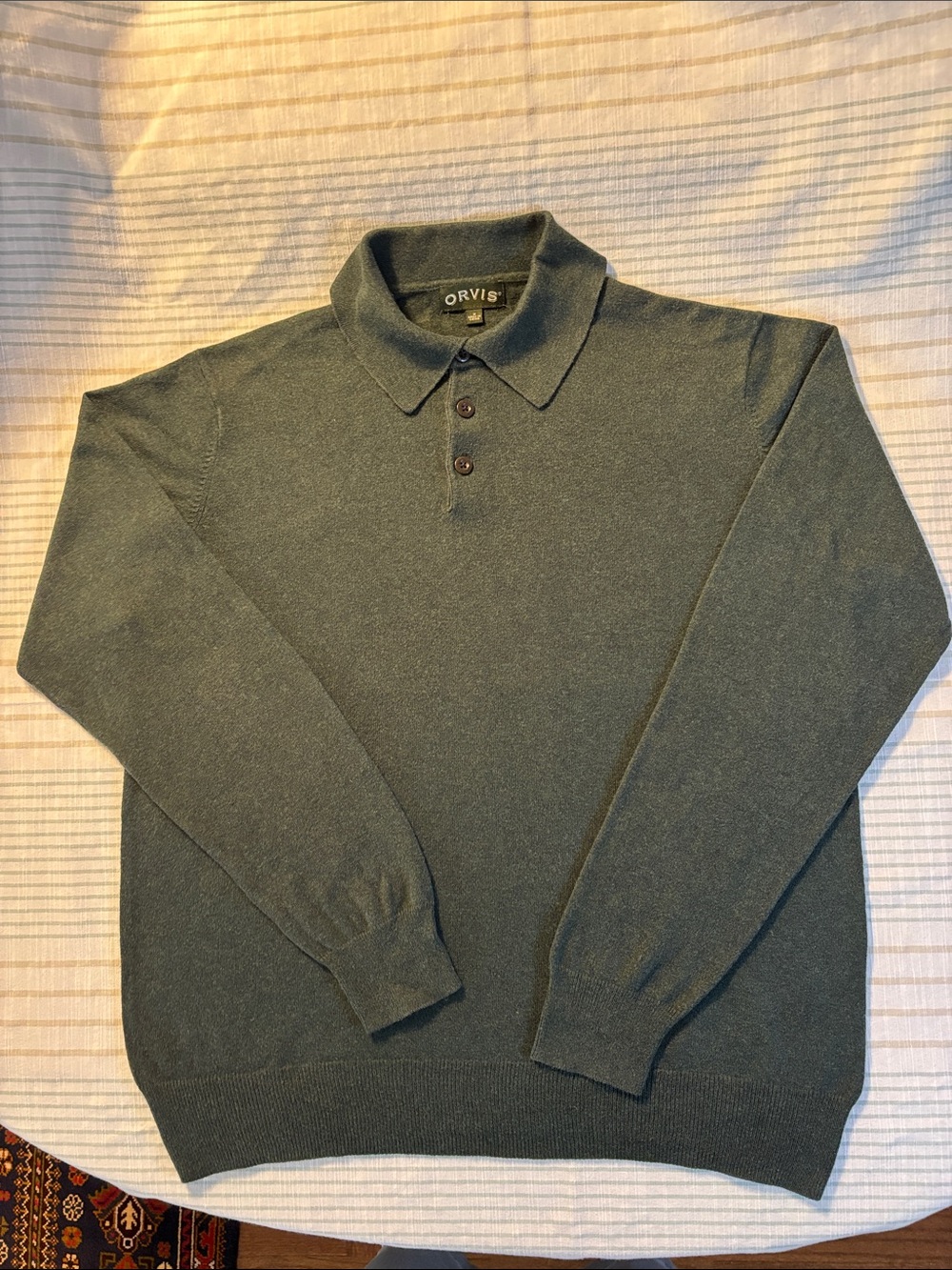 Orvis Mens pullover sweater, size medium cashmere/cotton/silk